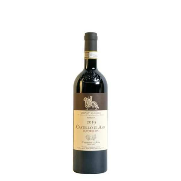 Le CASTELLO DI AMA CHIANTI CLASSICO RISERVA MONTEBUONI ROUGE est un vin rouge italien produit dans la région d'Italie. Ce vin est issu d'un assemblage de cépages principalement composé de Sangiovese