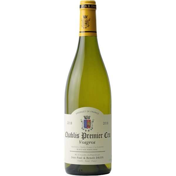 Le vin blanc sec Droin Jean-Paul & Benoit Chablis Vosgros est une production de Bourgogne